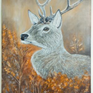 Deer Delight- Among the flowers